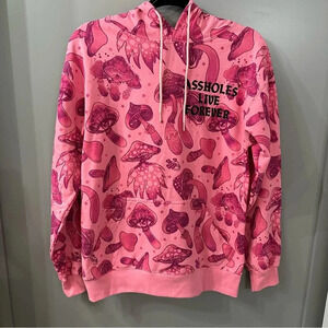Rare ALF Mushroom Hoodie Hot Pink Size Small